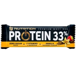 Baton proteinowy 33% wanilia & malina 50g